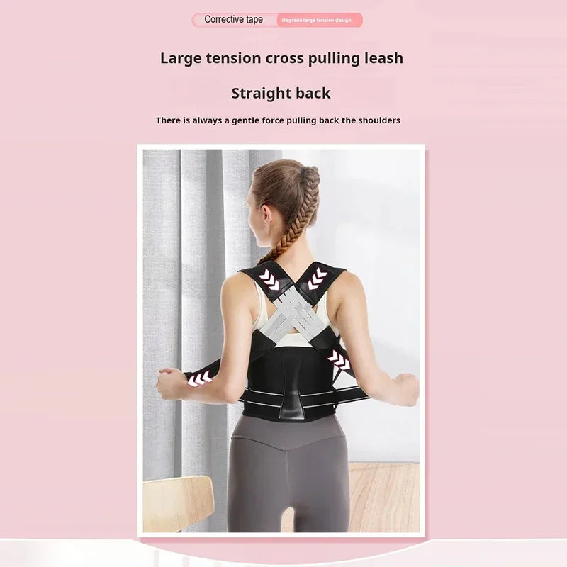 Corrective Band Adult Invisible Hunchback Correction Strap Men's Women's Back Support Open Shoulder Chest Straightening Straps