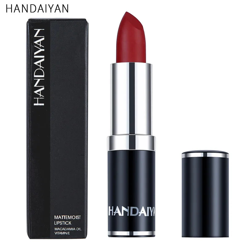 HANDAIYAN 12 Color Matte Lipstick Waterproof Moisturize Velvet Sexy Lip Gloss Popular Color Hot Selling Fashion Beauty Lipstick