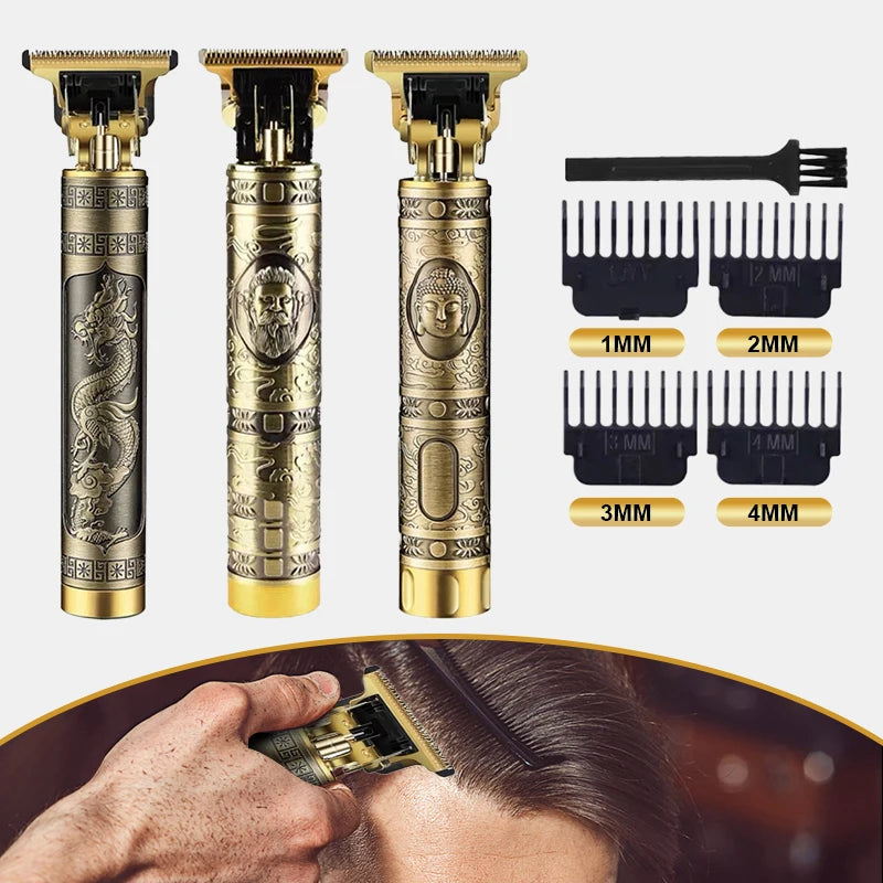 Máquina De Cortar Cabelo Para Barba Masculina Designer Aleatório Elétrico Profissional